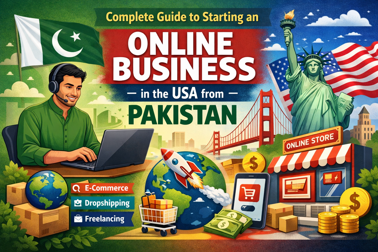 Complete Guide to Starting an Online Business in the USA from Pakistan (2026)